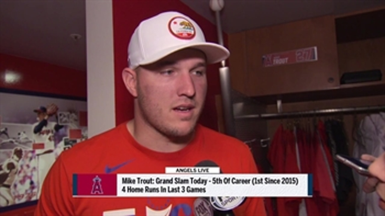 Mike Trout hits grand slam, likes what he's seeing from the Angels' offense