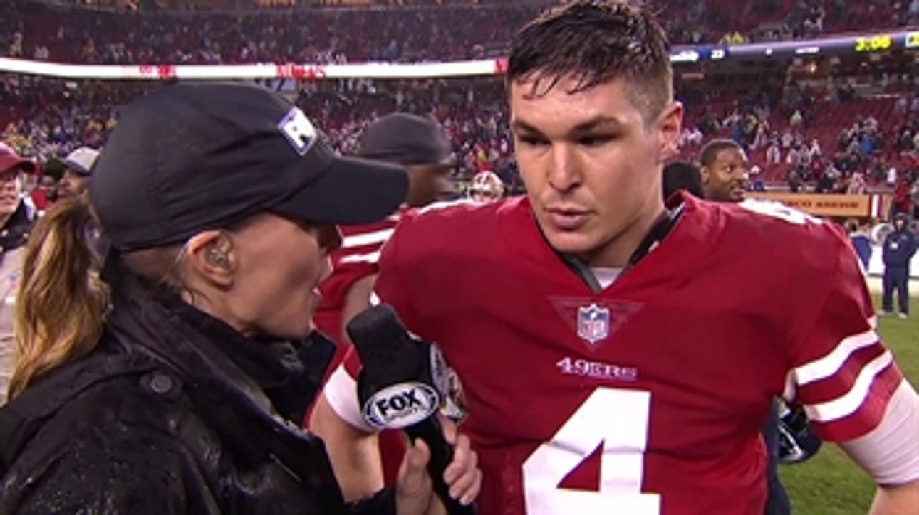 An emotional Nick Mullens breaks down the 49ers' win