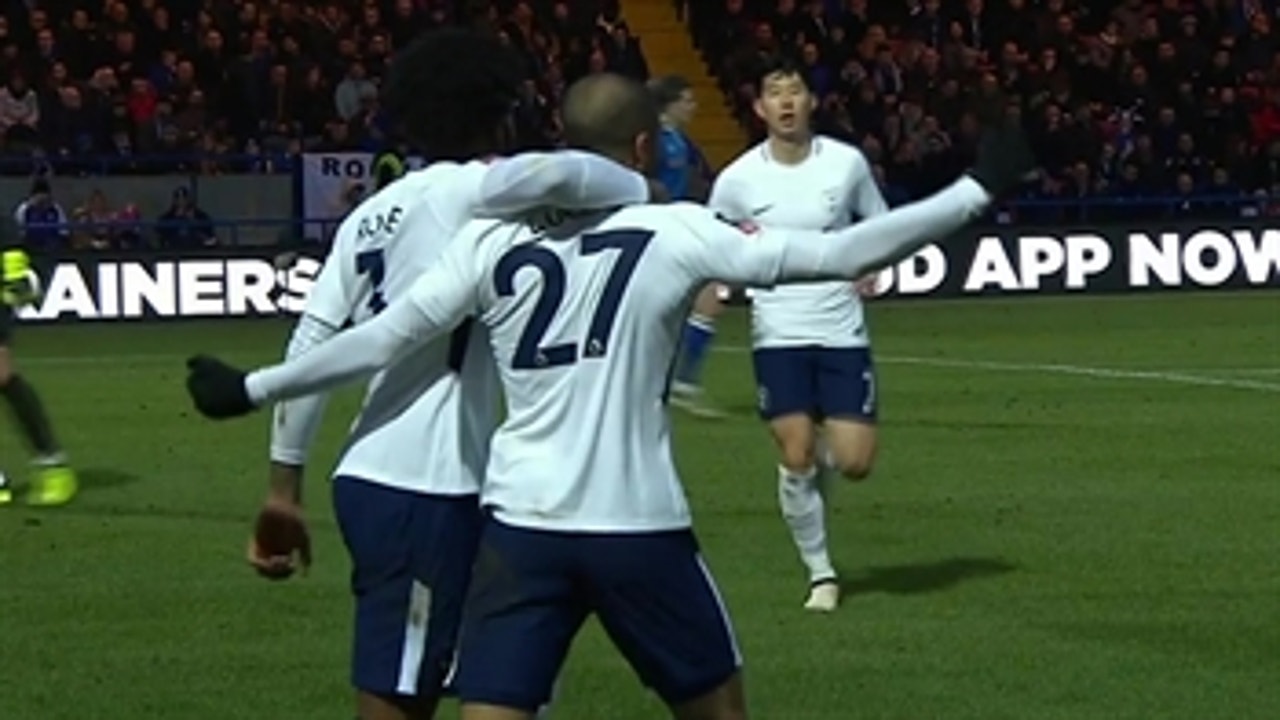 Lucas Moura equalizes for Tottenham against Rochdale ' 2017-18 FA Cup Highlights
