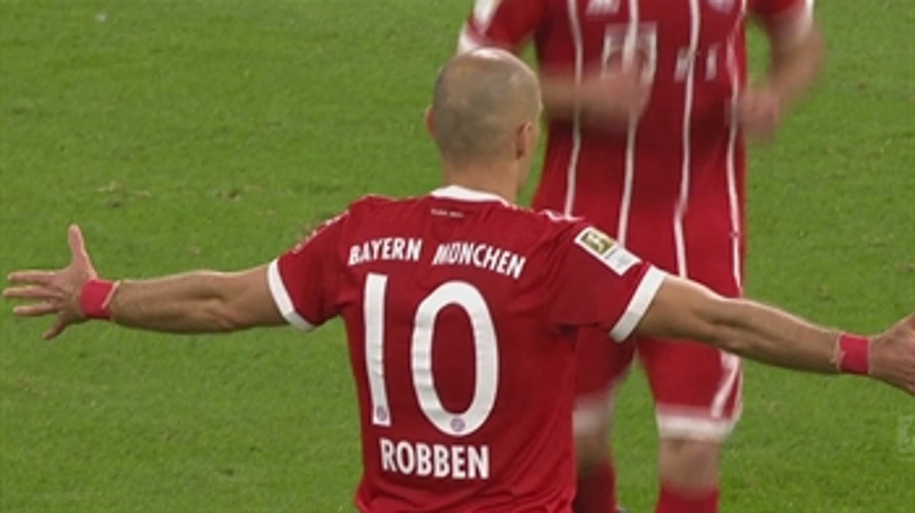 Arjen Robben extends Bayern lead to 2-0 ' 2017-18 Bundesliga Highlights