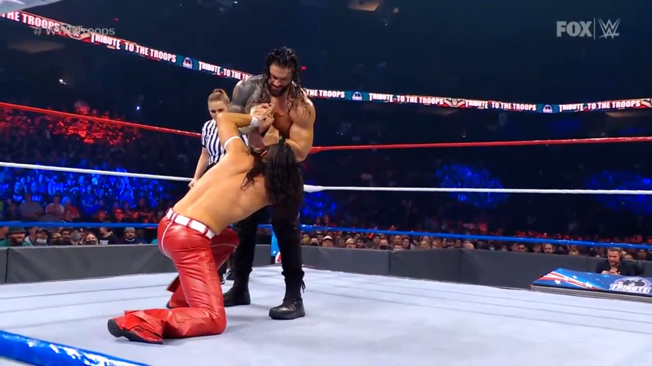 Roman Reigns locks horns with Nakamura at WWE's Tribute to the Troops