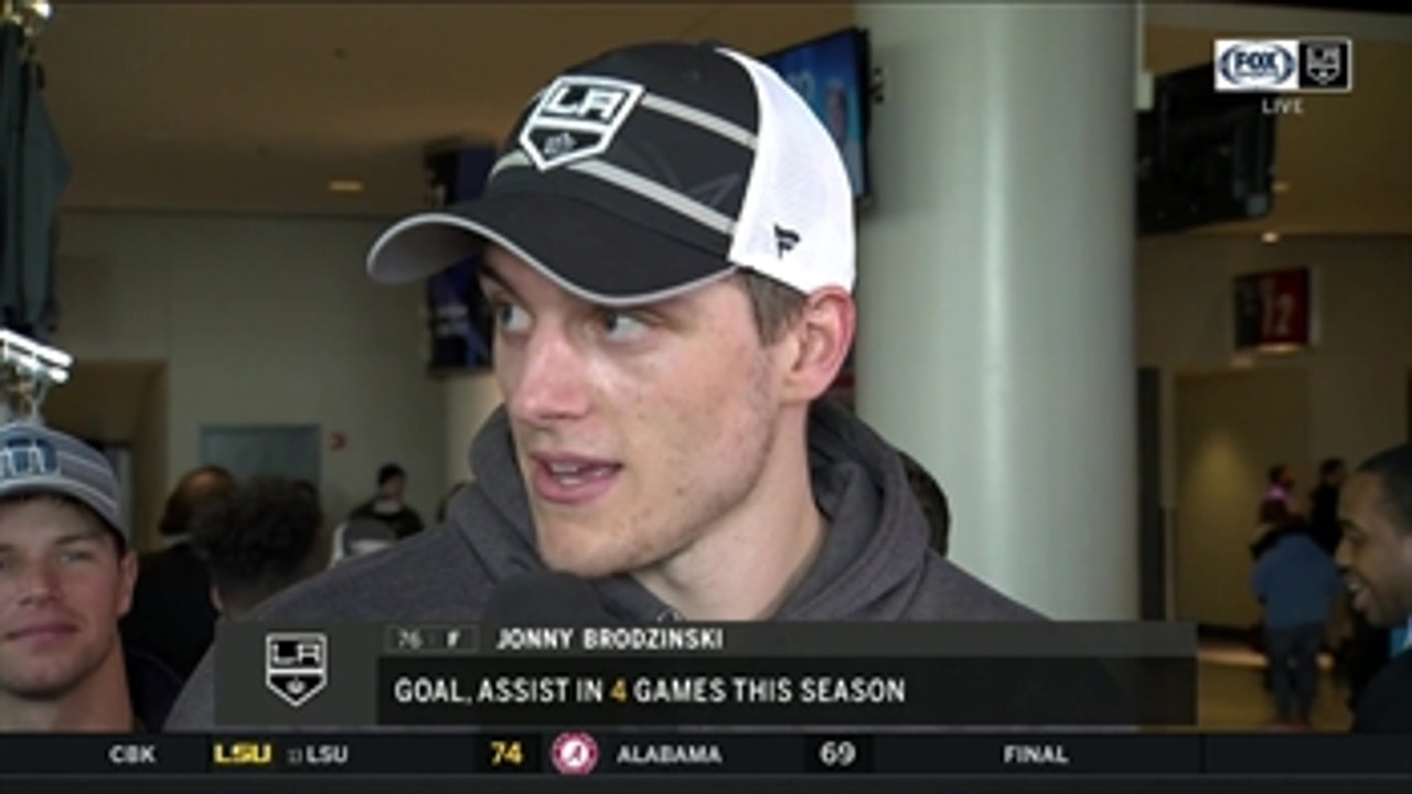 Jonny Brodzinski excited the LA Kings are back in the W column
