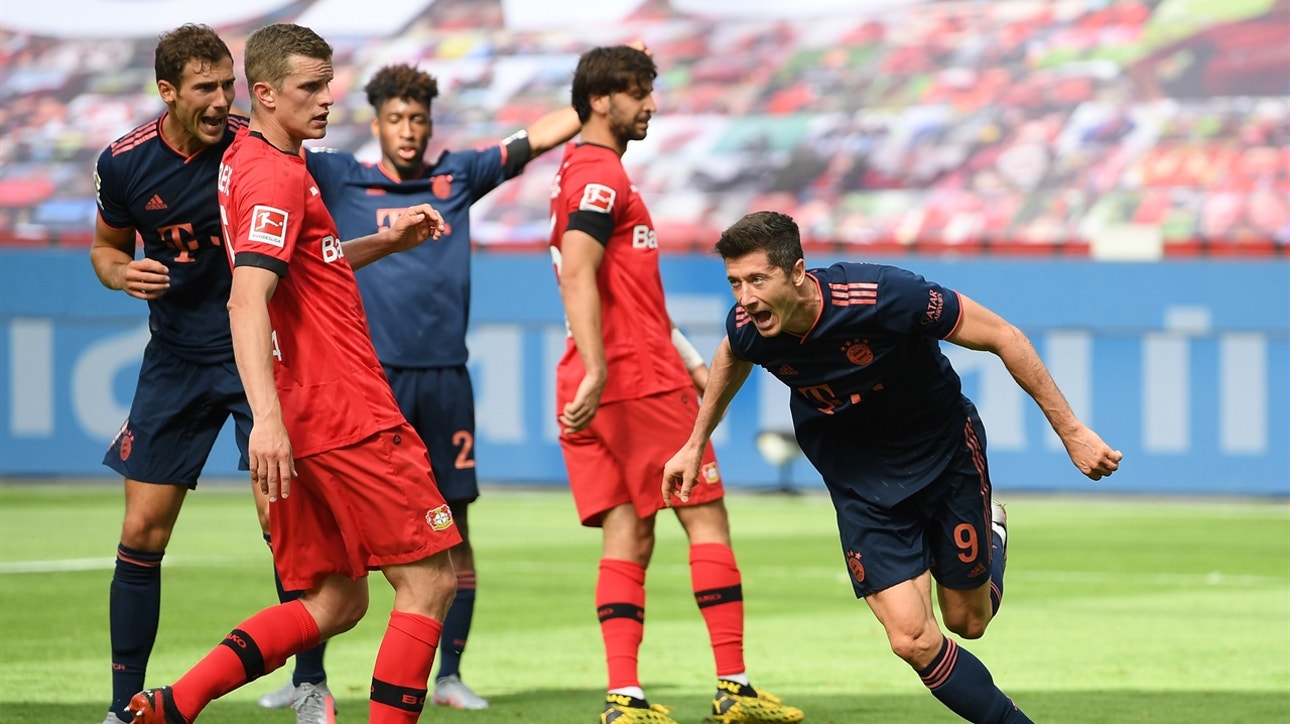 Robert Lewandowski's powerful header puts Bayern Munich in full control vs Leverkusen