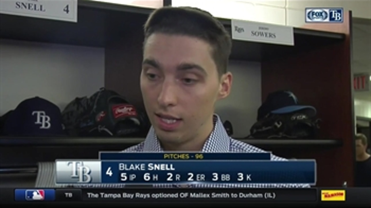 Blake Snell: I feel like I'm getting closer to where I want to be