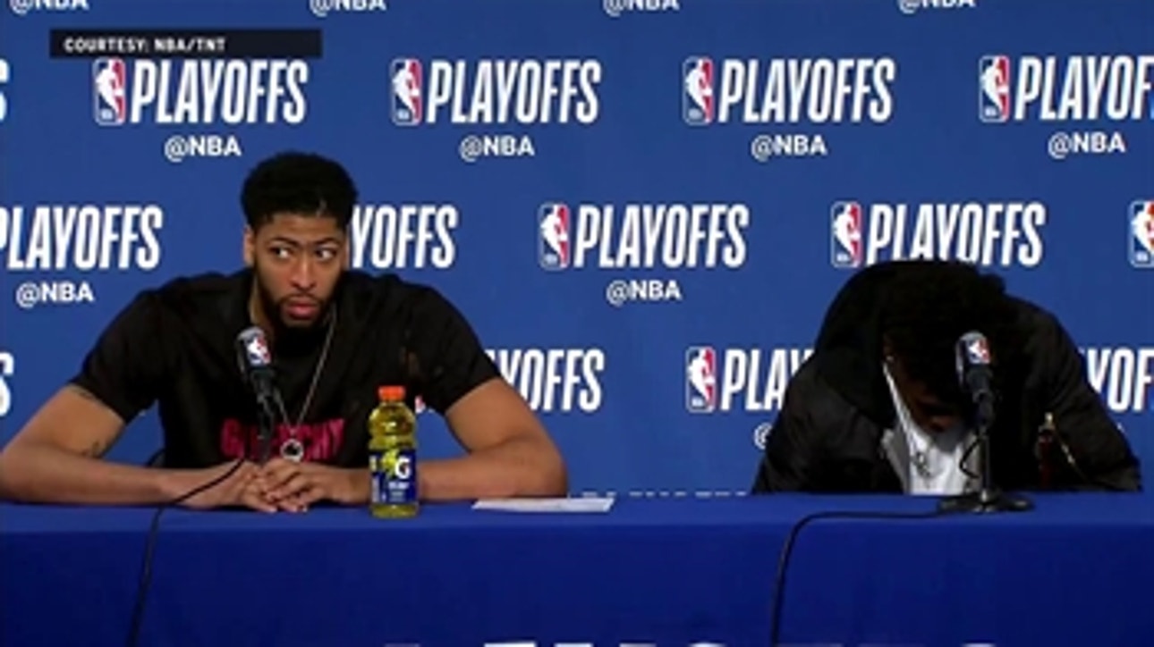 Anthony Davis, Jrue Holiday Press Conference - Game 5 | Warriors at Pelicans