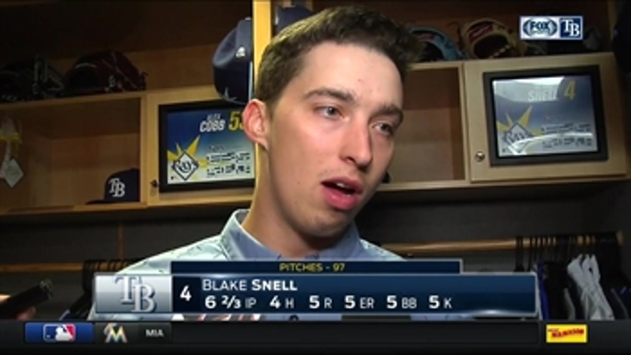 Blake Snell on his walks: It is a thing I can fix