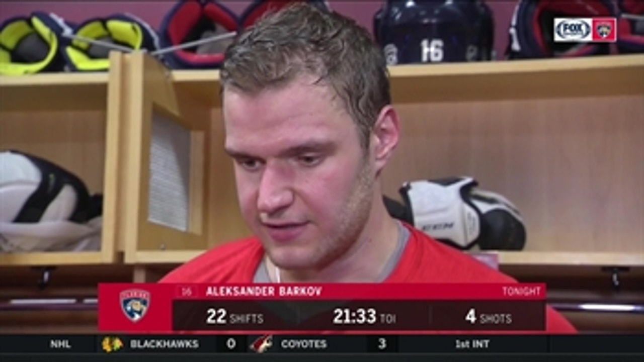Aleksander Barkov talks about the struggle to get the offense going against a quality Islanders team
