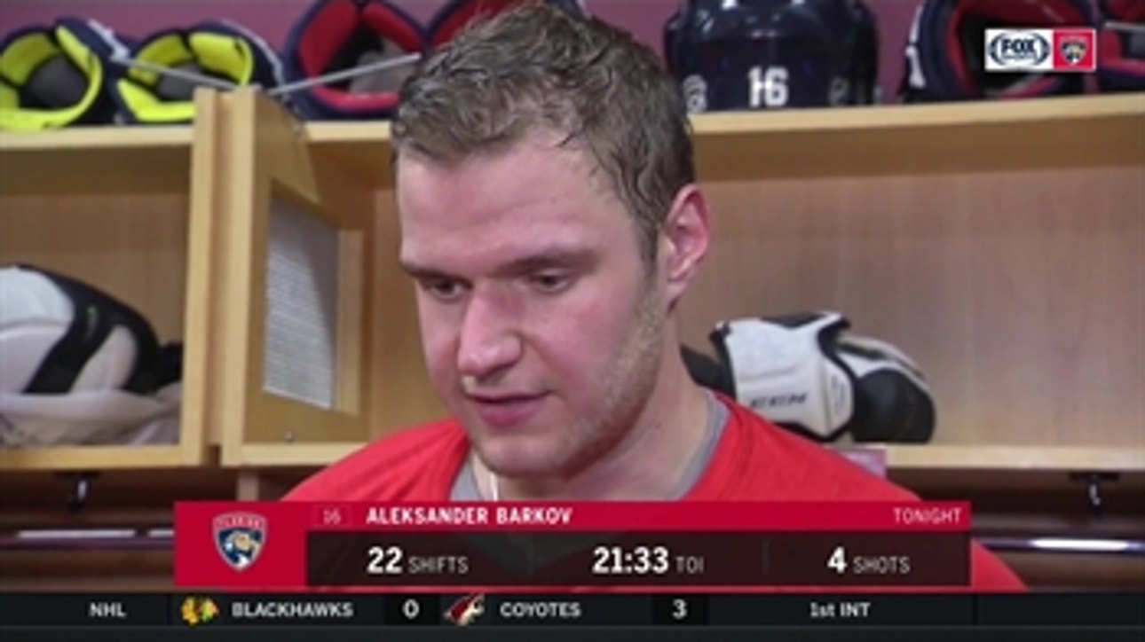 Aleksander Barkov talks about the struggle to get the offense going against a quality Islanders team