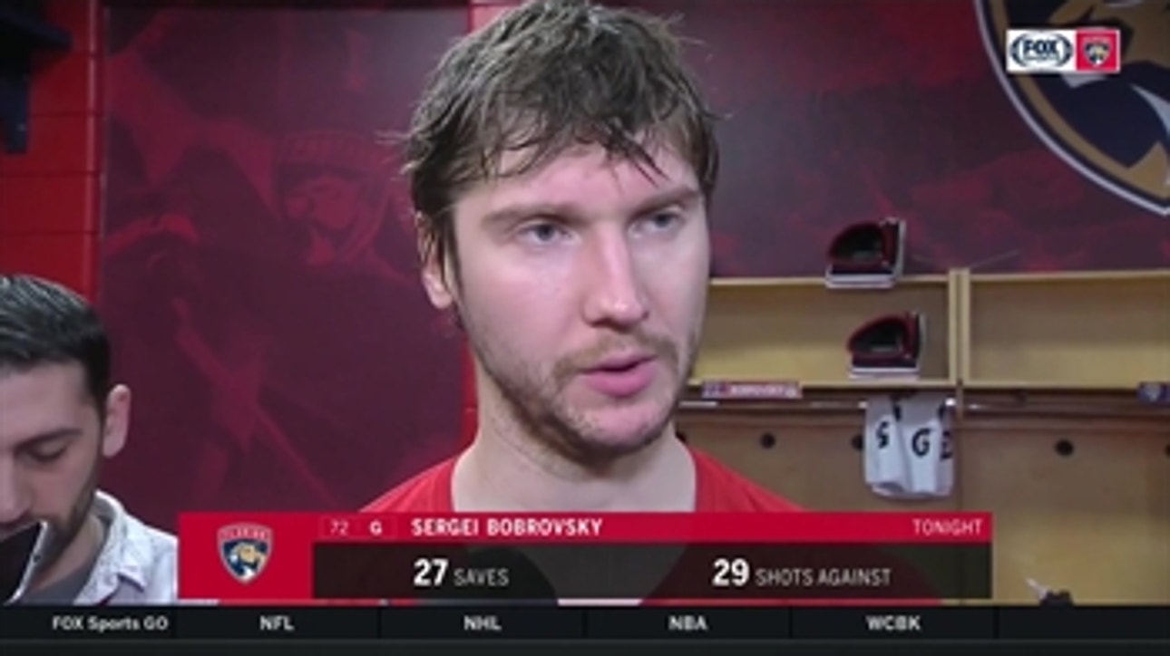 Sergei Bobrovsky recaps 3-1 loss to Islanders, looks ahead to Saturday's matchup vs. Bruins