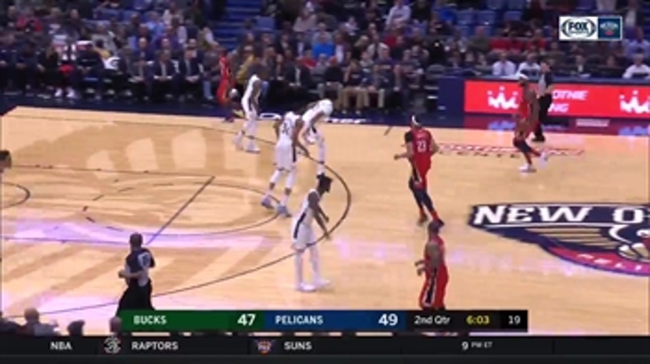 WATCH: DeMarcus Cousins, Anthony Davis connect on ally-oop