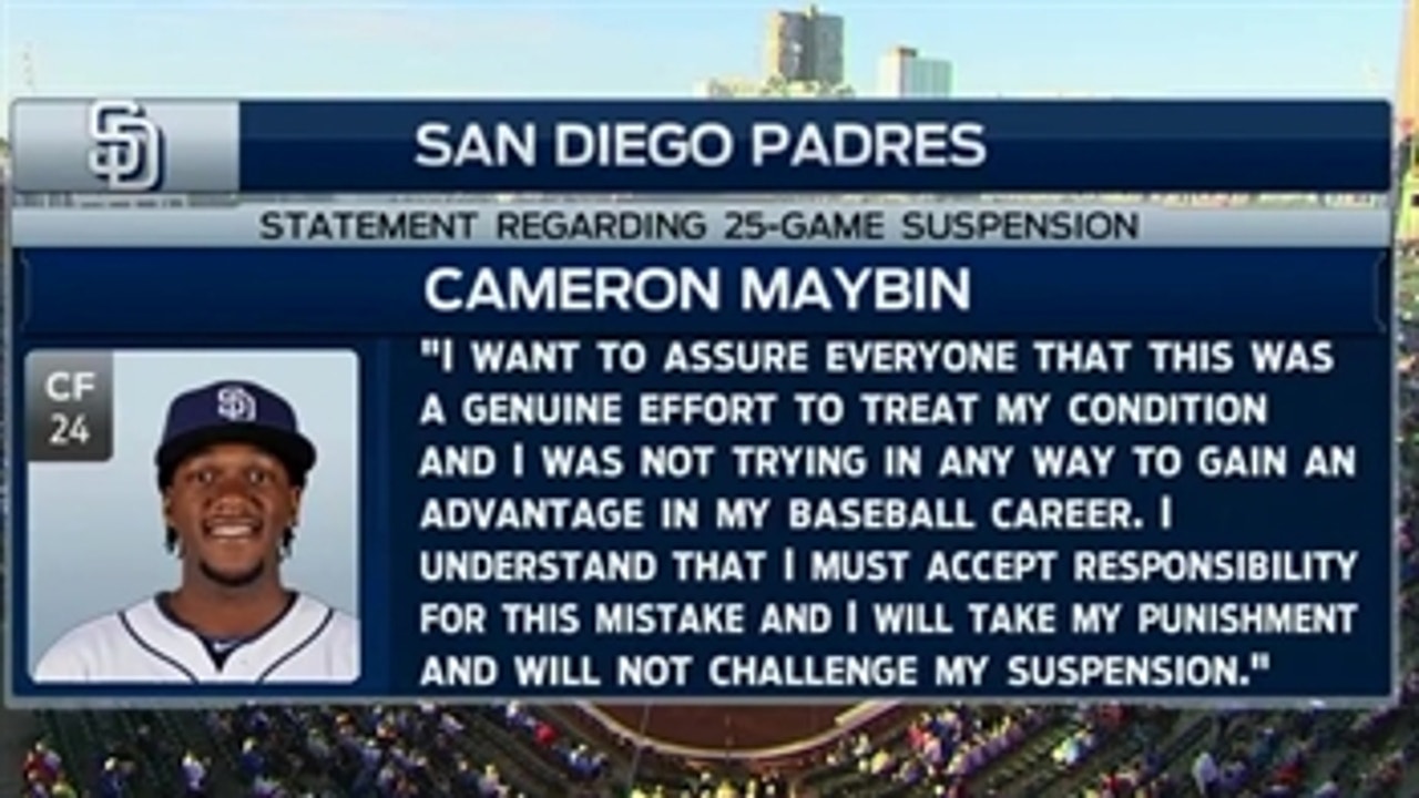 Maybin responds to MLB suspension