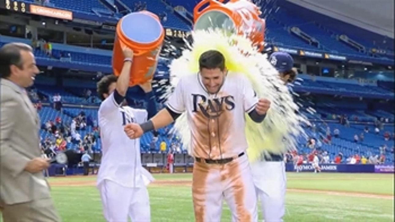 Kiermaier drenched after Rays win