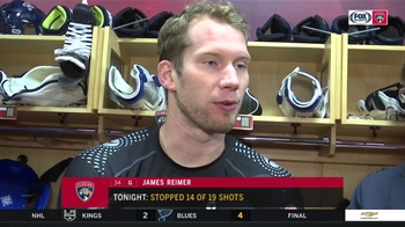 James Reimer reacts to the loss against the Lightning