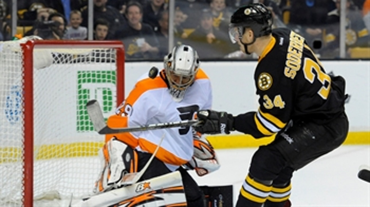 Bruins beat Flyers, clinch top seed in Eastern Conference