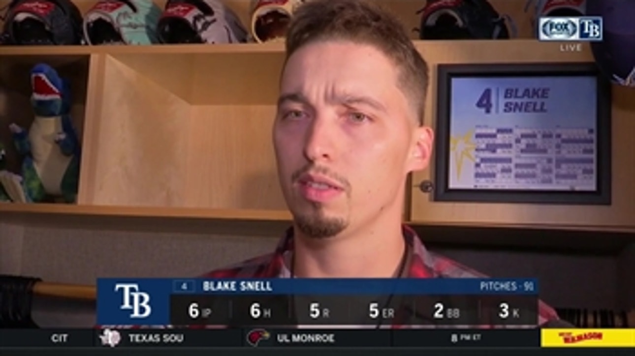Blake Snell critical of some of his sequencing on Opening Day