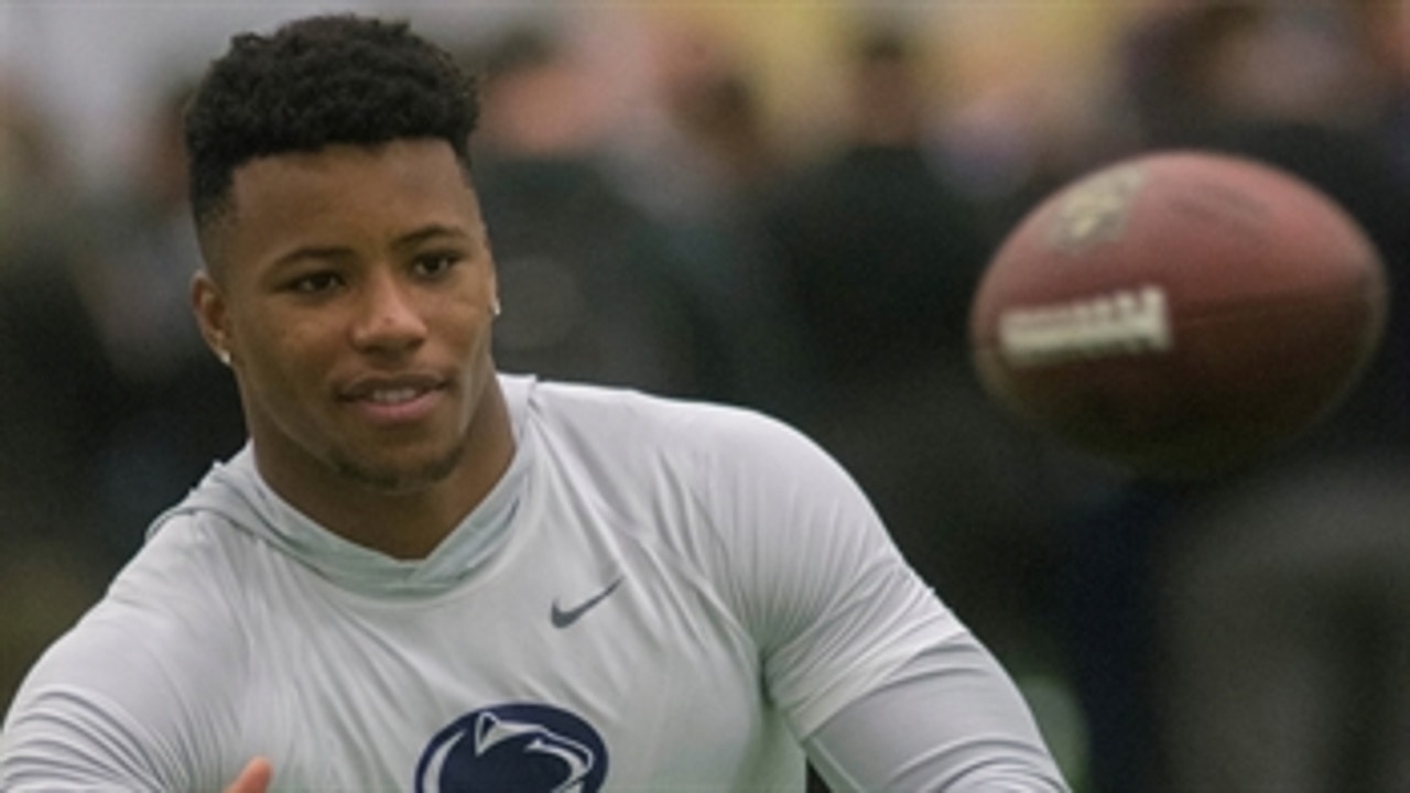 Colin Cowherd believes that analysts are overhyping Penn State running back Saquon Barkley