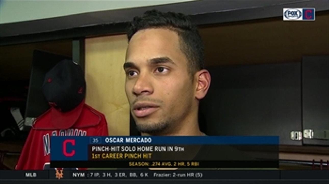 Oscar Mercado is encouraged by Indians' overall showing against Twins