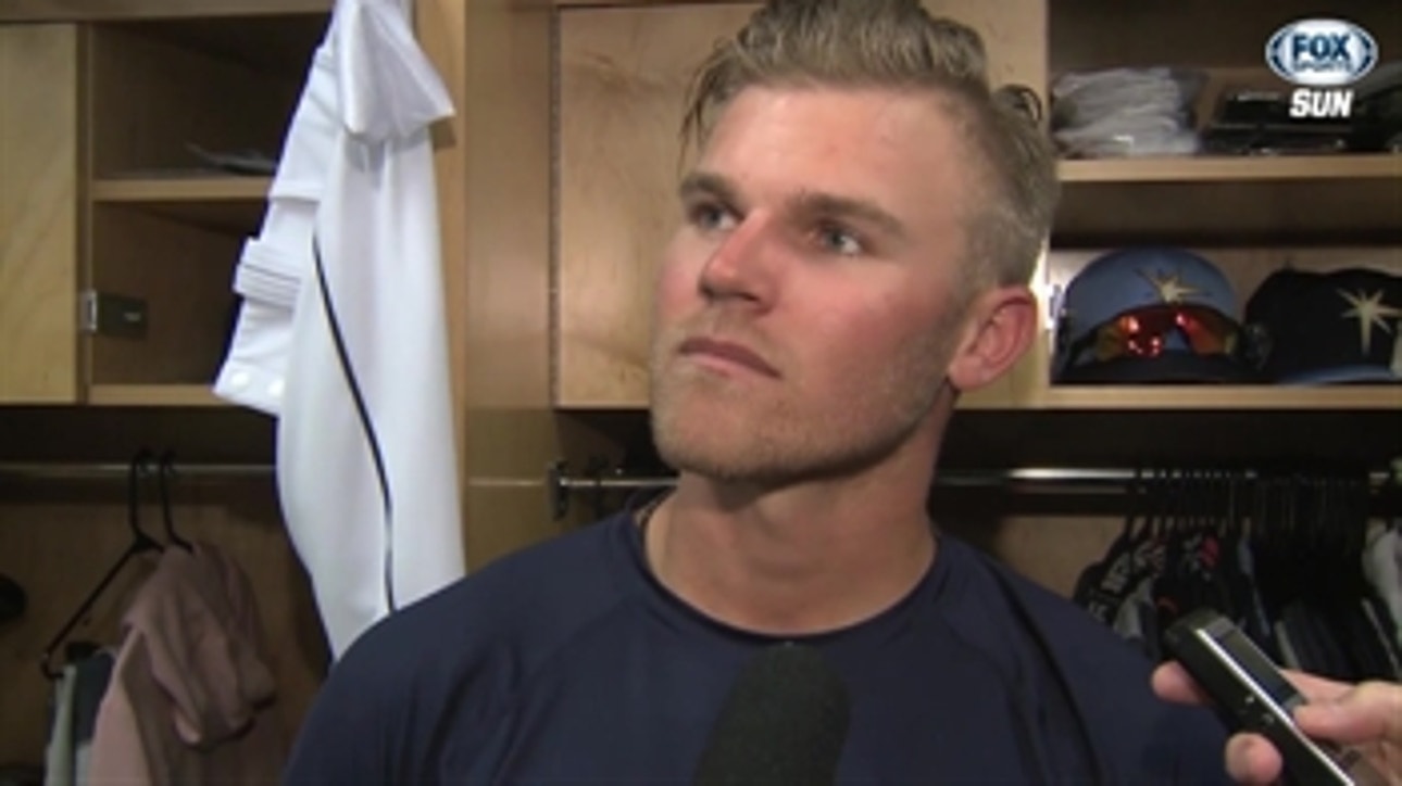 Jake Bauers on his mammoth HR Tuesday afternoon