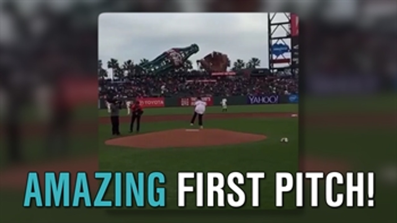 WATCH: Jordan Davis throws out first pitch at Atlanta Braves