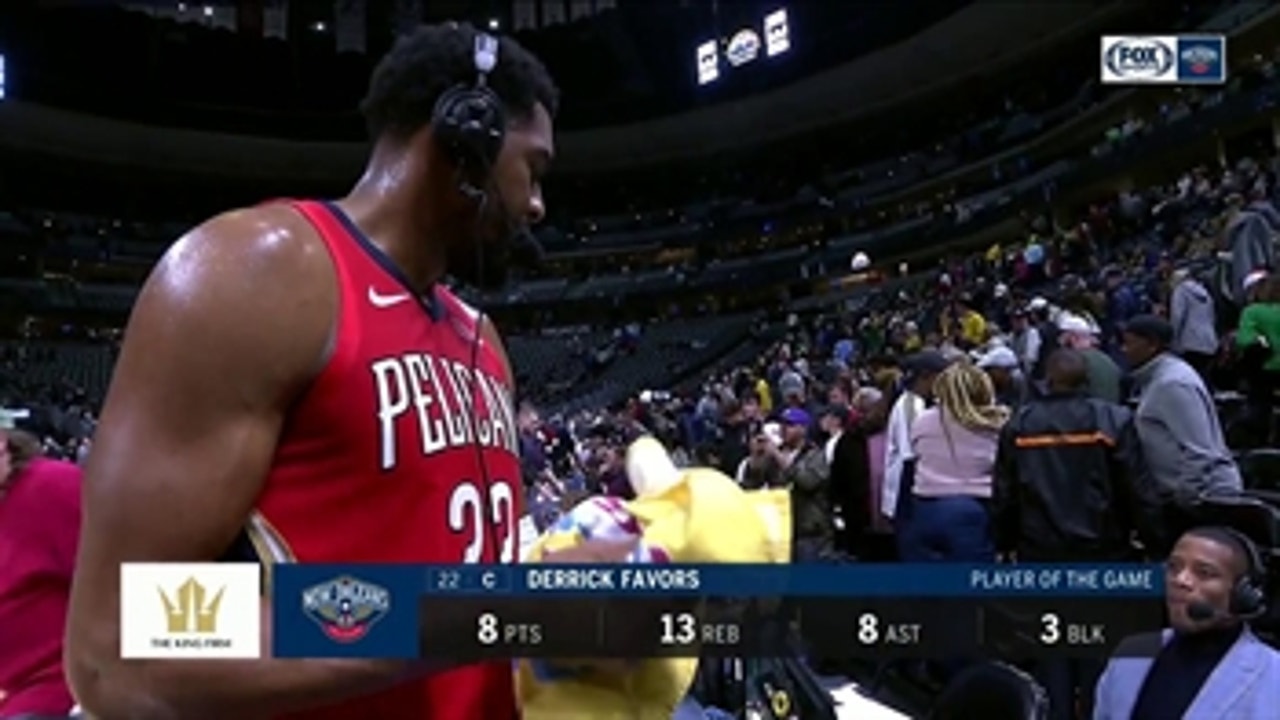 Derrick Favors on the Pelicans Christmas win over Nuggets