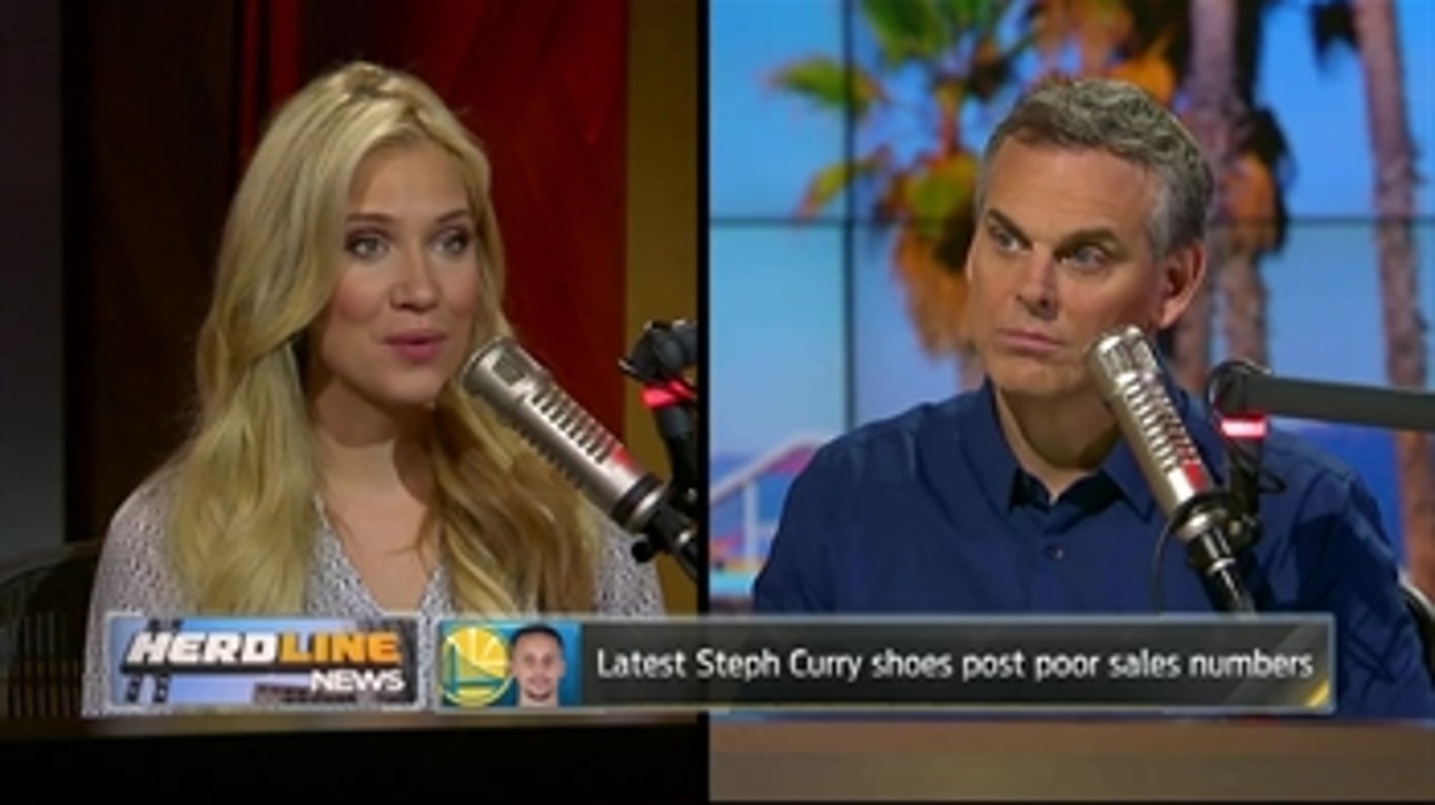 Steph Curry's shoes are hurting Under Armour sales - Kristine and Colin react | THE HERD