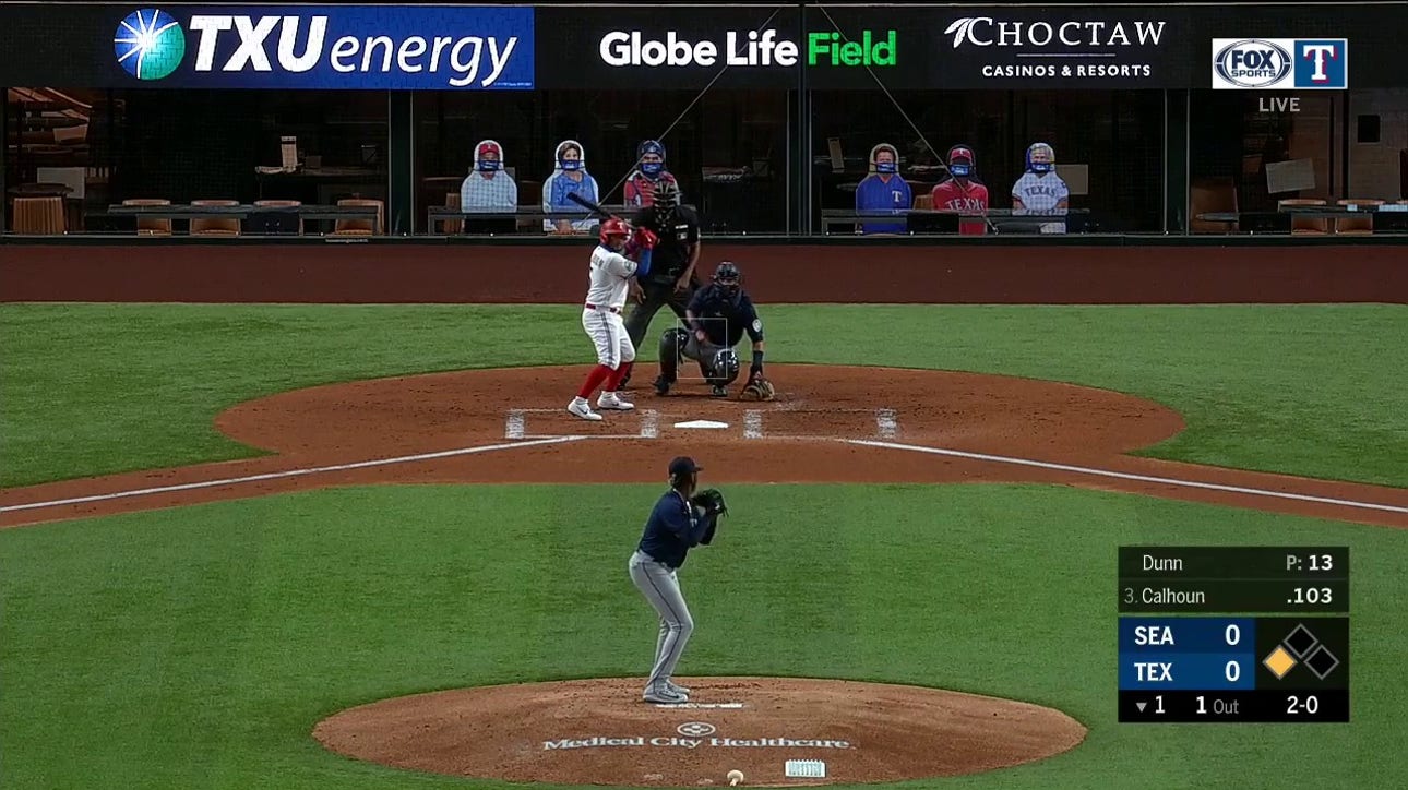 WATCH: Willie Calhoun hits an RBI Triple in the 1st Inning