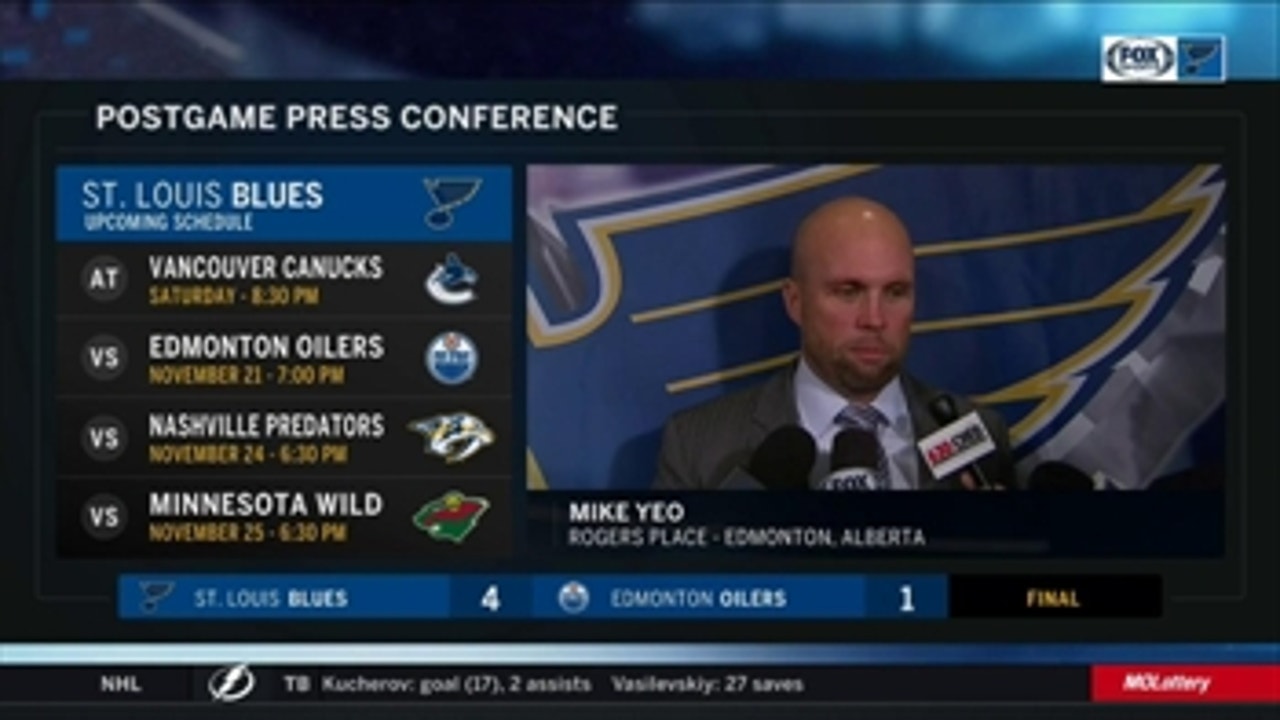 Yeo is pleased with everybody in win at Edmonton