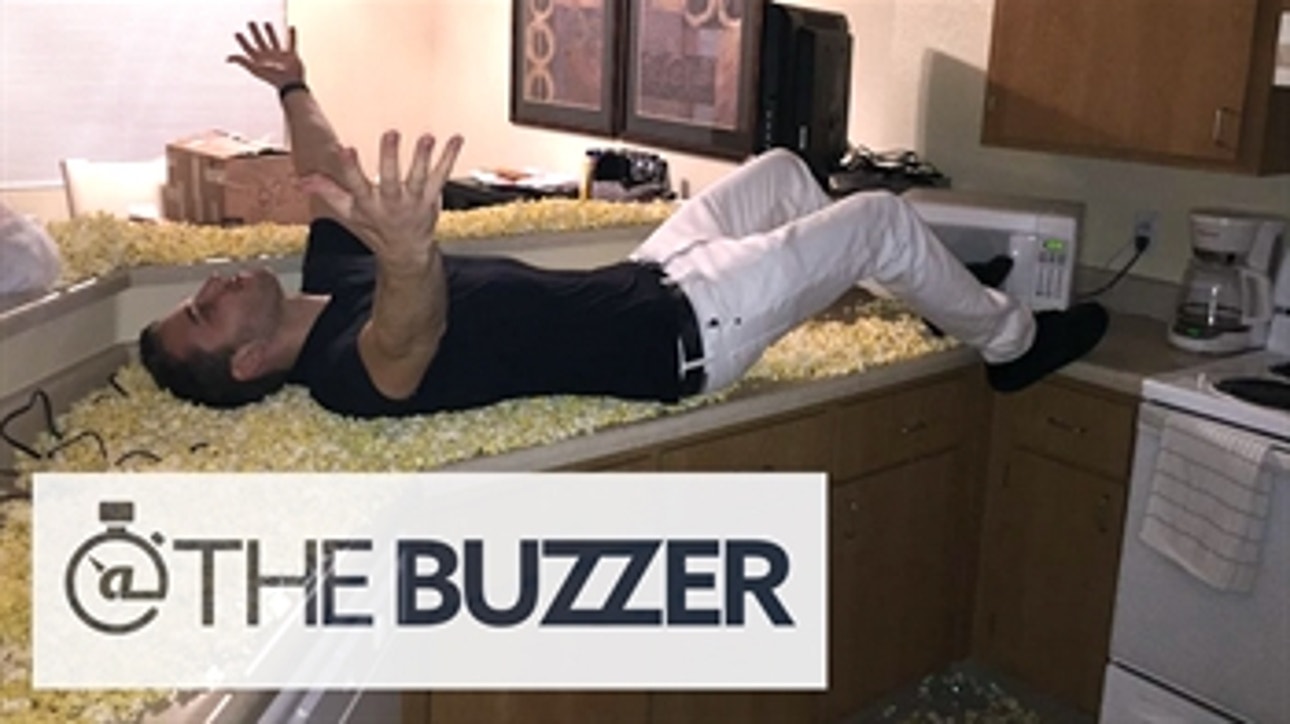 Nik Stauskas' house got completely covered in popcorn by Kings teammates