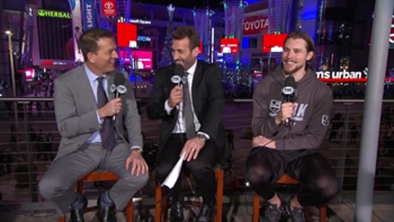 Adrian Kempe joins #LAKingsLive set after win over Jets