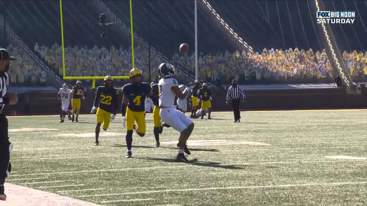 Rocky Lombardi's 53-yard pass sets up Michigan State for go-ahead TD, 14-7, over Michigan
