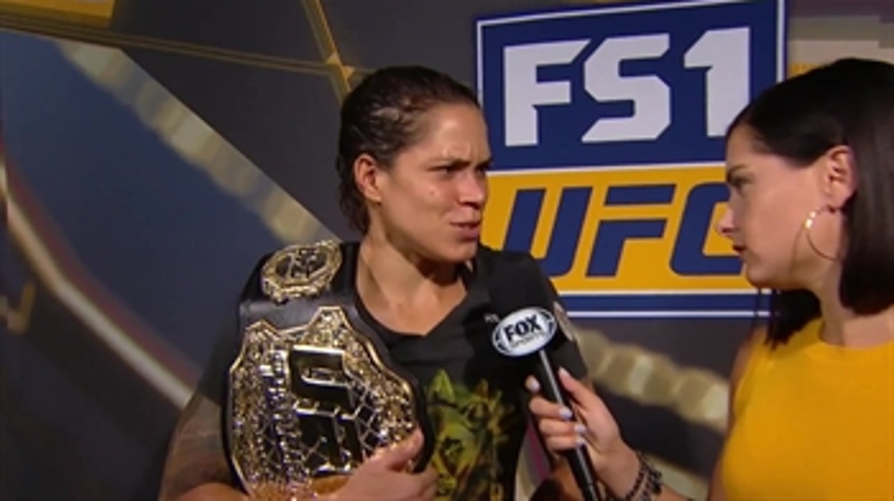 Amanda Nunes talks to Megan Olivi ' POST_FIGHT ' INTERVIEW ' UFC 224