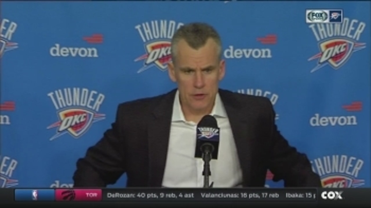 Billy Donovan on 'Hard-fought' game, loss to Spurs