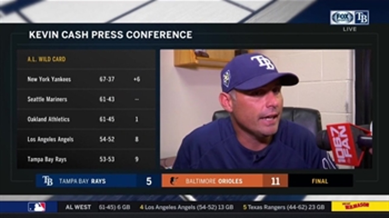 Kevin Cash on big loss to Orioles, Yonny Chirinos' pitching