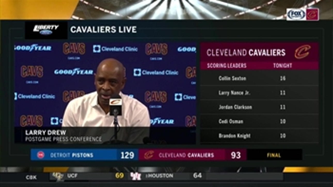 Coach Drew didn't see the same confidence in the Cavs with Kevin Love not available