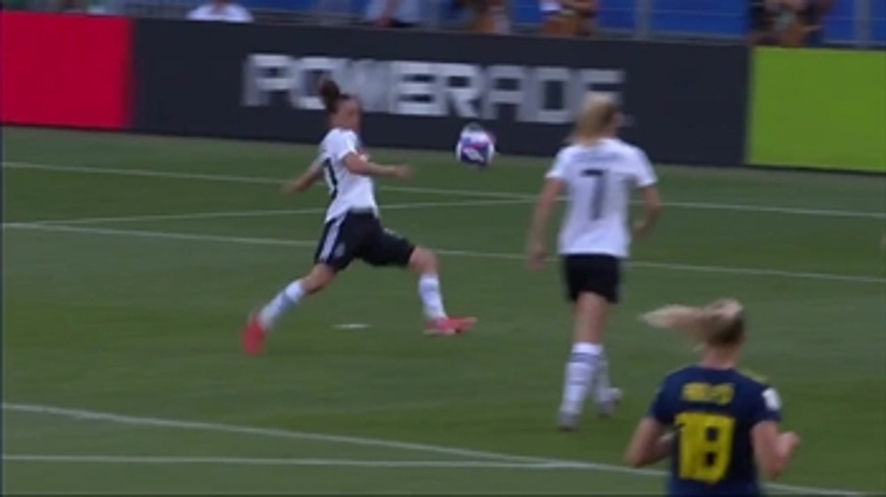 Germany's Lina Magull scores on the outstanding finish vs. Sweden ' 2019 FIFA Women's World Cup™