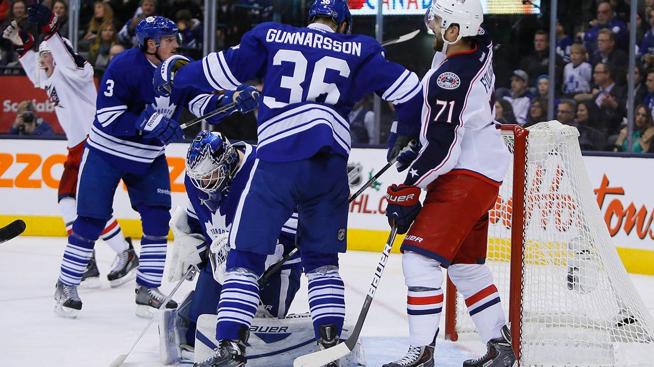 Blue Jackets rout Maple Leafs