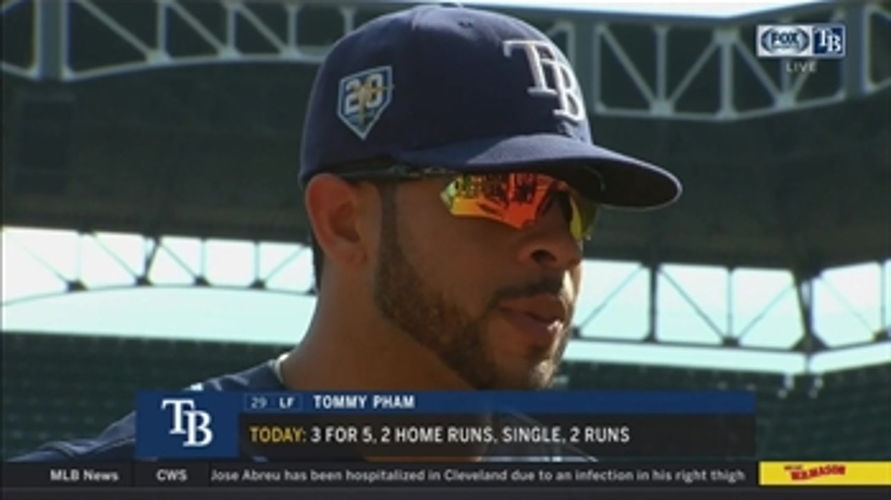 Rays OF Tommy Pham on his 2-homer day in Texas