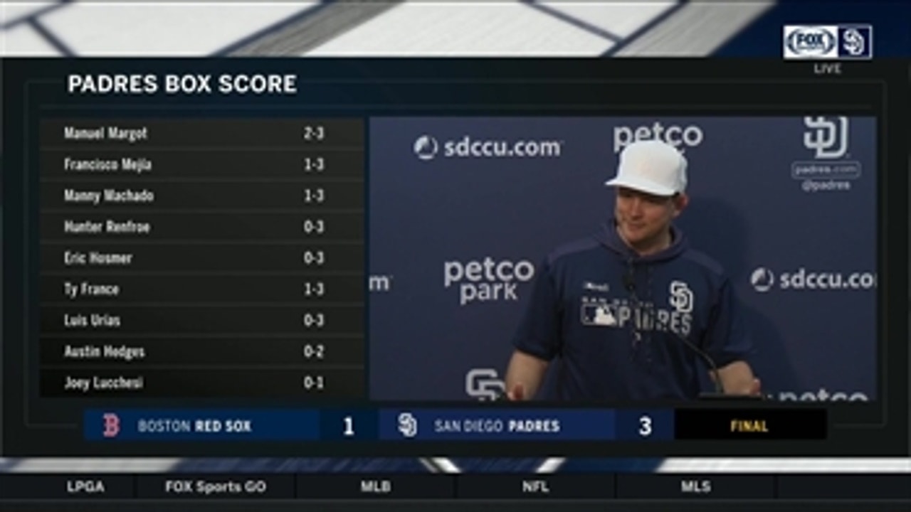Andy Green reflects on the Padres performance inside the clubhouse