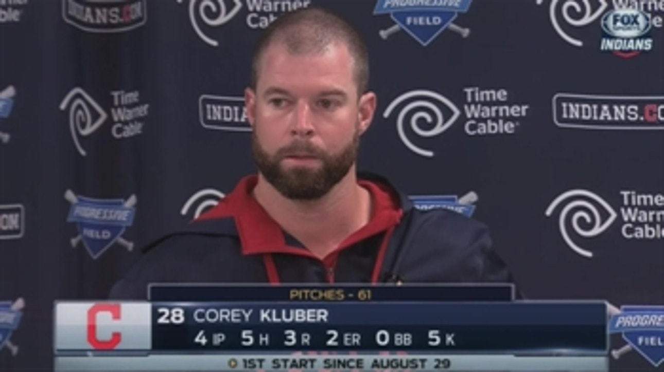 Kluber's thoughts on being pulled after just 61 pitches