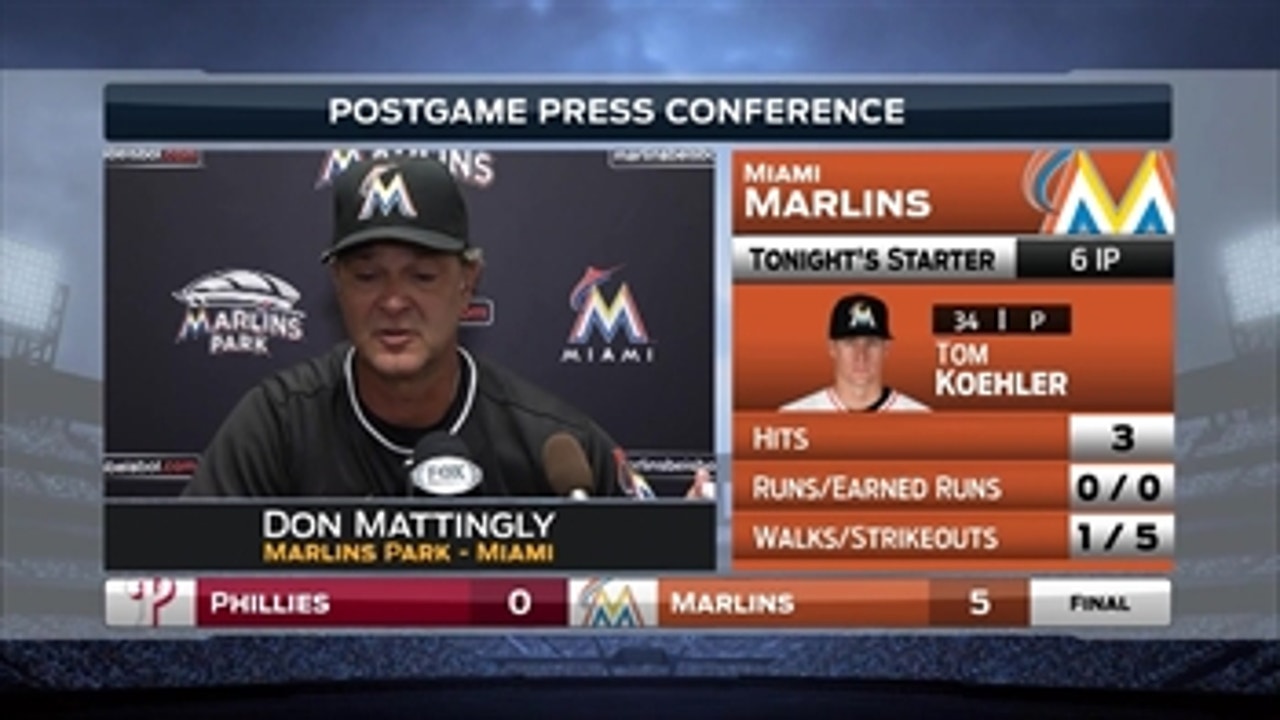 Don Mattingly on Koehler: He gave us just what we needed