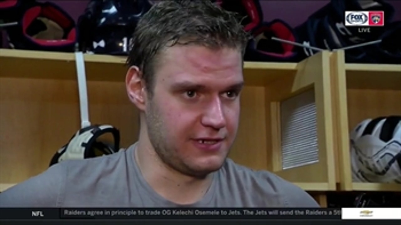 Aleksander Barkov recaps what was clicking for Panthers after tallying his 30th goal of the season