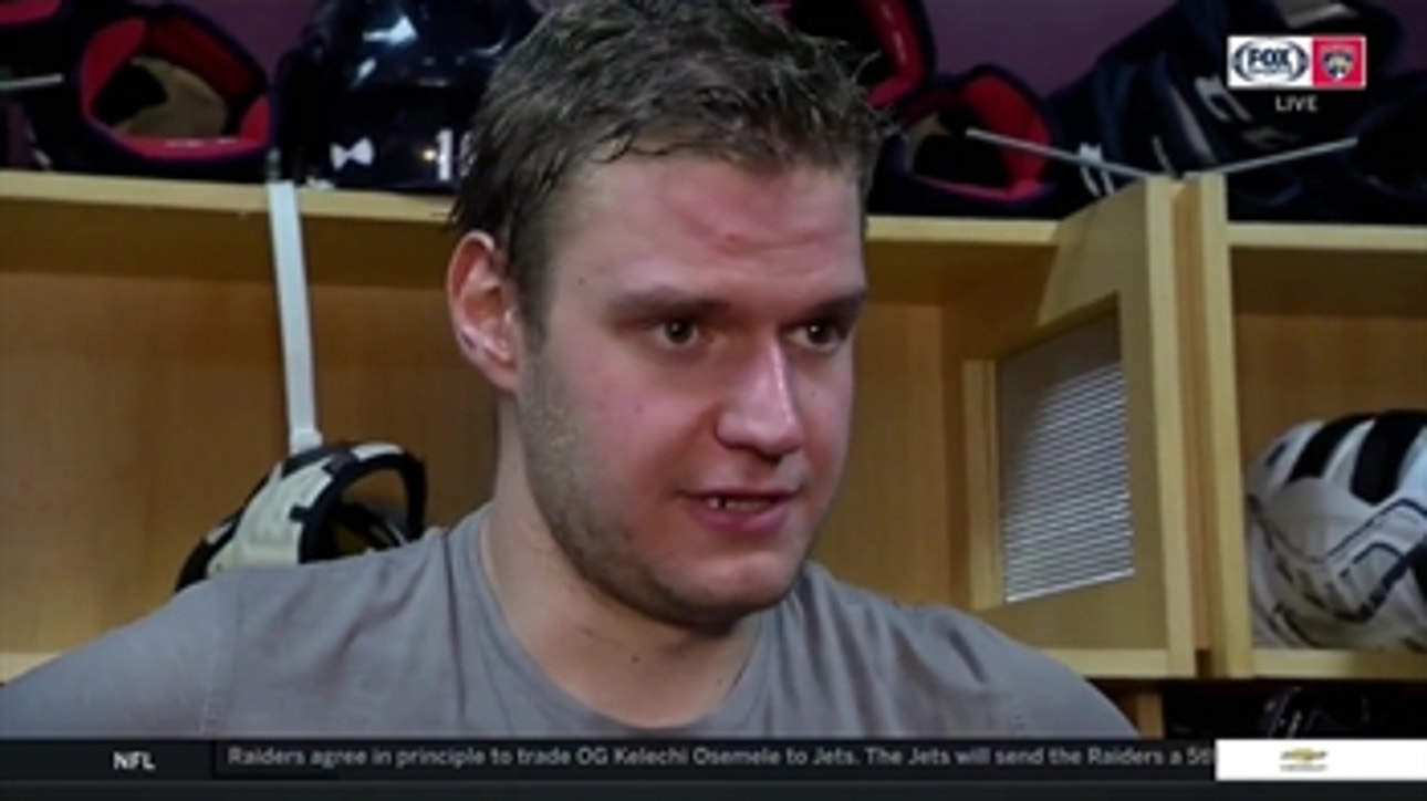 Aleksander Barkov recaps what was clicking for Panthers after tallying his 30th goal of the season