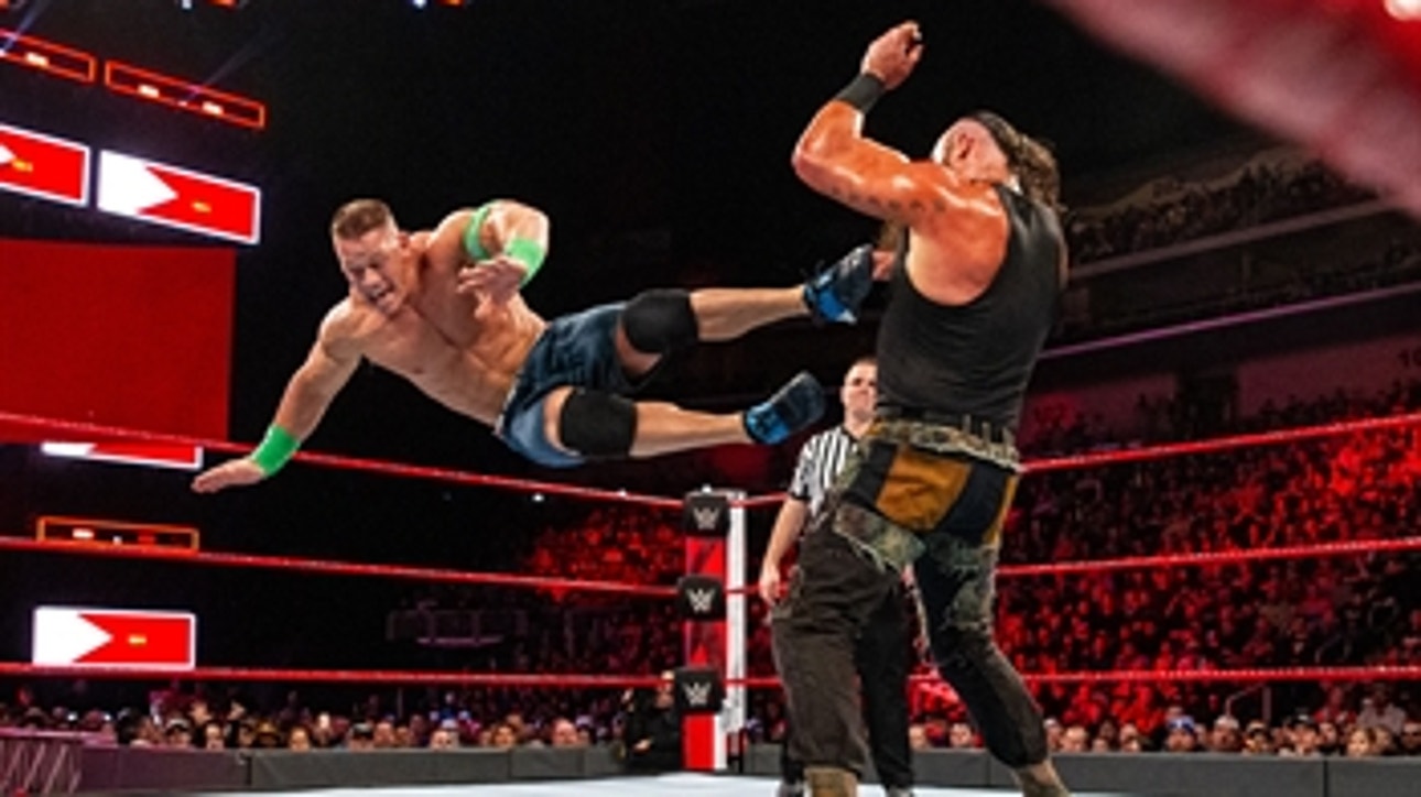 John Cena vs. Braun Strowman vs. Elias - Triple Threat Match: Raw, Feb. 5, 2018 (Full Match)