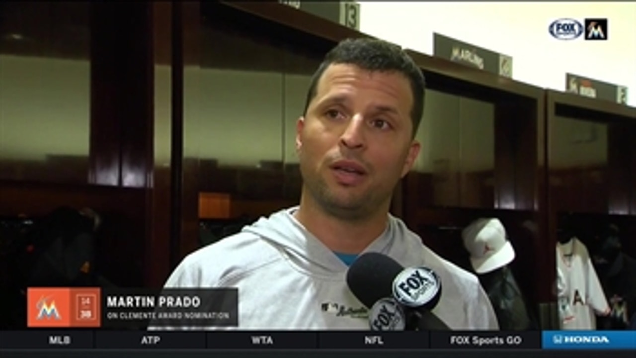 Martin Prado honored to be nominated for the Roberto Clemente Award