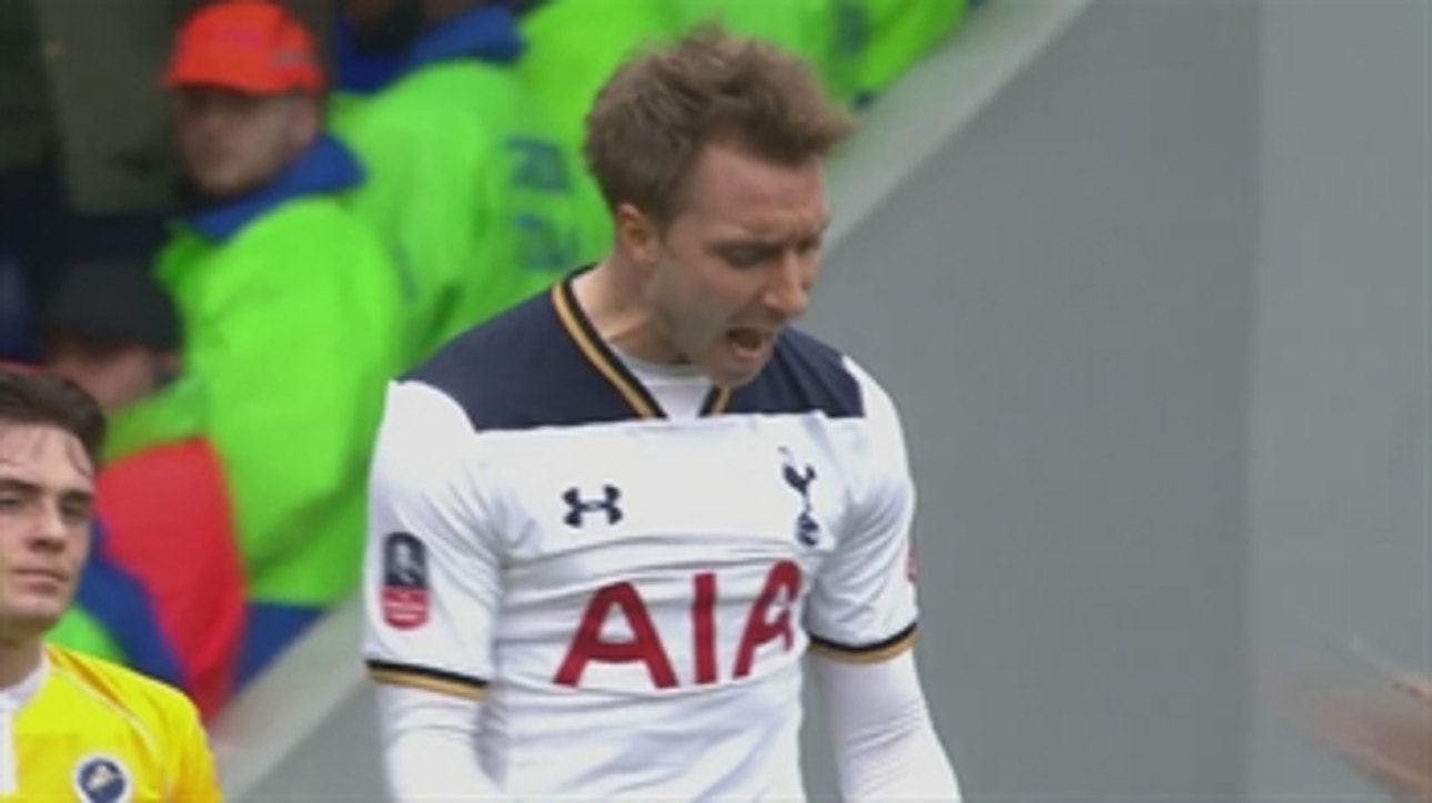 Christian Eriksen goal makes it 1-0 for Spurs vs. Millwall ' 2016-17 FA Cup Highlights