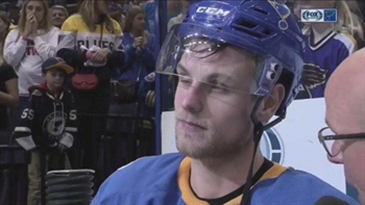 Sobotka thanks Blues fans in his return to the NHL