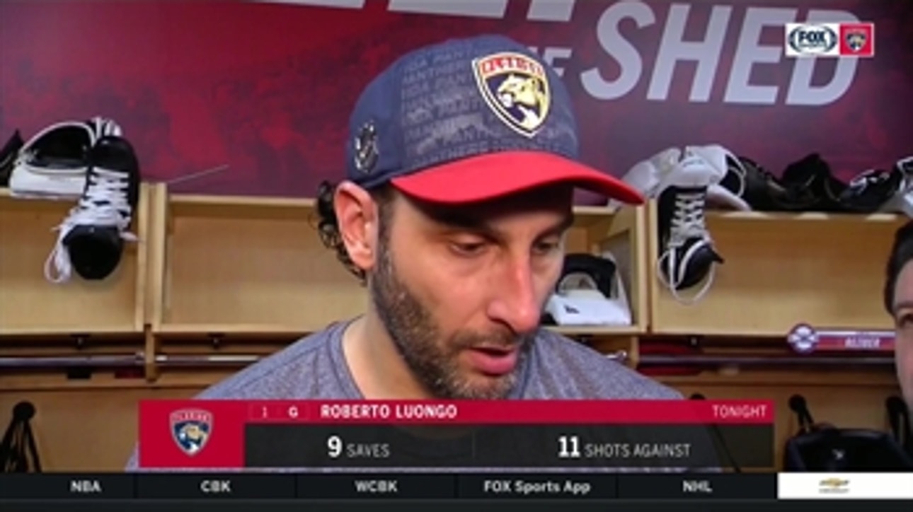Panthers G Roberto Luongo on entering game in 3rd period