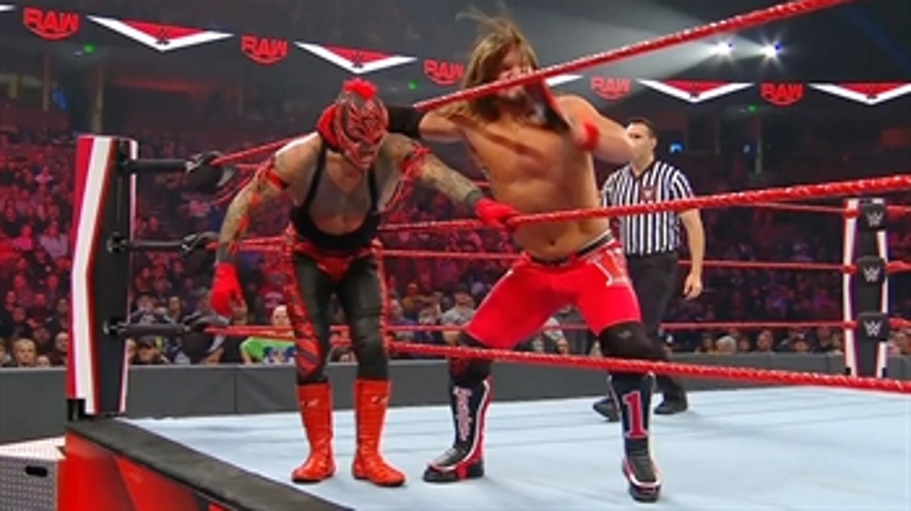 Rey Mysterio defends his United States Championship against AJ Styles
