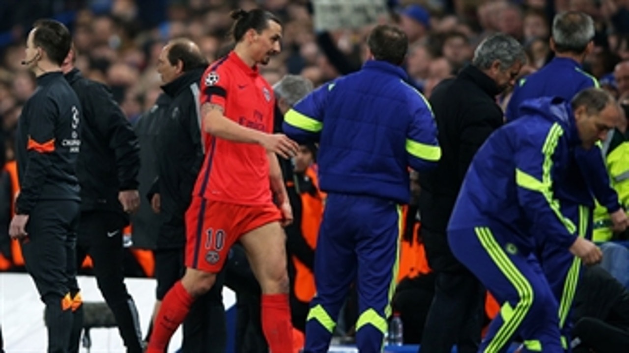 Ibrahimovic sees red after reckless challenge on Oscar