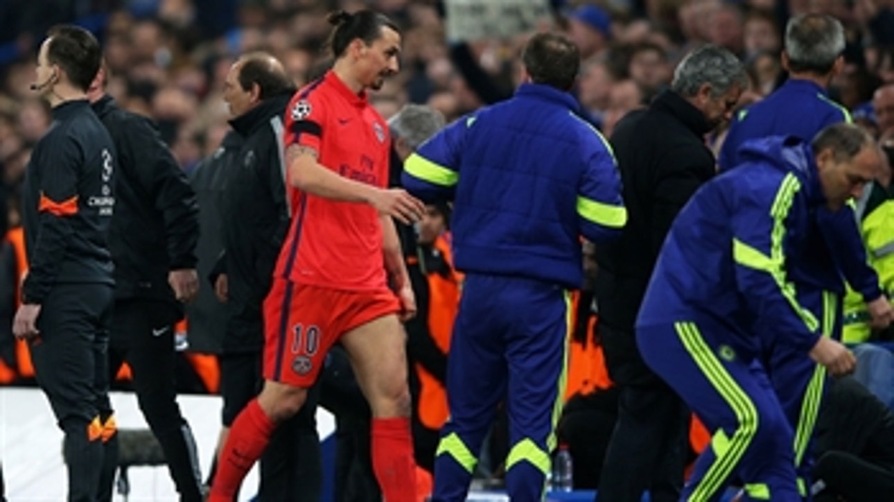 Ibrahimovic sees red after reckless challenge on Oscar